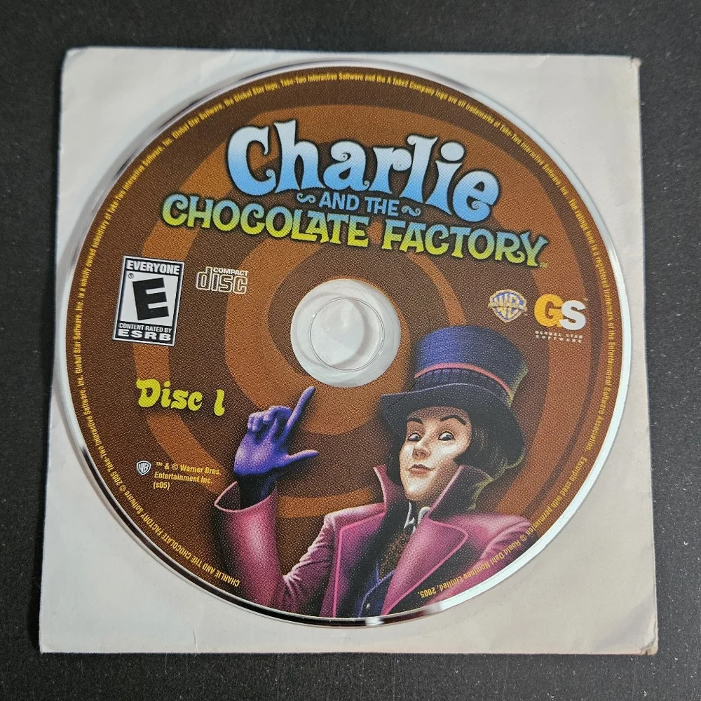 Disc 1 & 2 Charlie And The Chocolate Factory PC CD ROM 2005 Discs Only